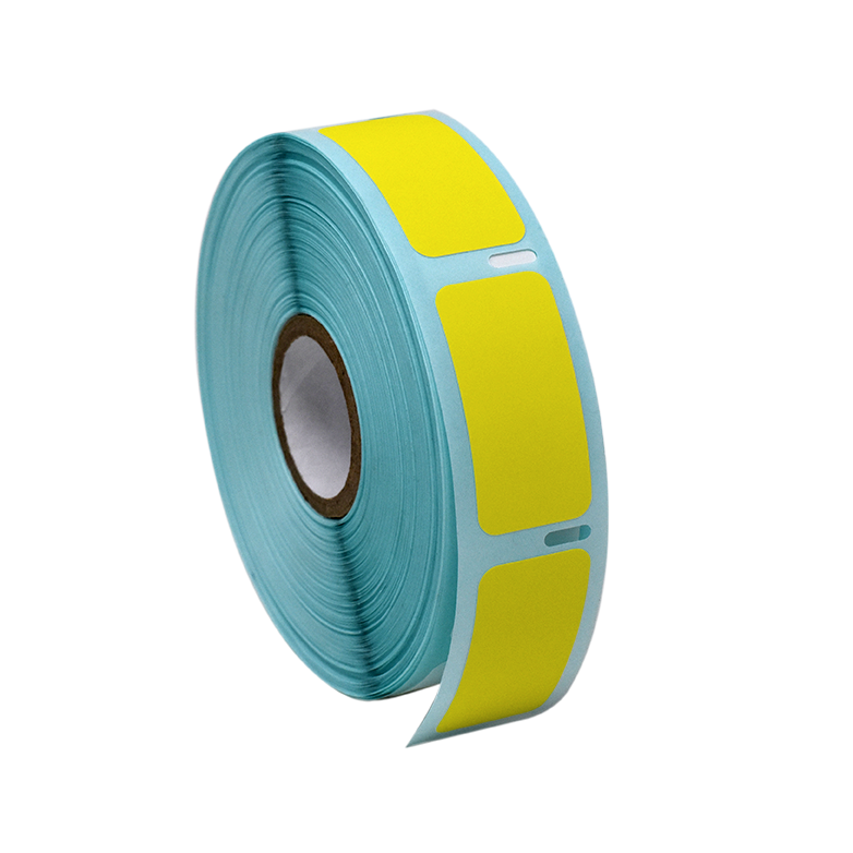 Globe Scientific Label Roll, Cryo, Direct Thermal, 38x19mm, for Large Vials and Tubes, Yellow Image
