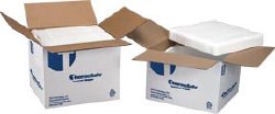 1012-9LB4 Insulated EPS Multi-Purpose Shipper Thermosafe assembled in Corrugate Carton, 11.620 x 9.87 x 9.00 ID. with Dome Lid.   15051305, 1012-9LB4, sonoco, thermosafe, EPS shipping cooler, EPS cooler, 