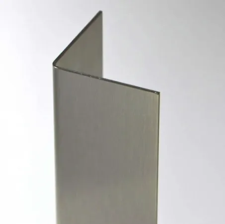 CAP 1" X 1" X 12" X 16 Gauge Stainless Steel Corner Guard in a #4 Brushed Finish 