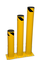 Economy Steel Bollards - 5.5" Bollard 42" Height - Collision Awareness BL14425.5125Y, Bollards, Economy Steel Bollards, Collision Awareness, Collision Safety, Safety Products, Forklift Safety, Warehouse Safety, Collision Awareness, Dock Safety, Dock Awareness