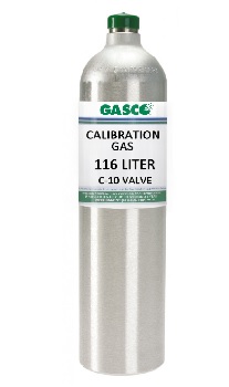 116L-174-10 Sulfur Dioxide 10 PPM, 116 Liter Calibration Gas Cylinder, Balance Air