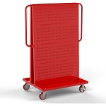 F89551R Valley Craft A-Frame Bin & Tool Cart - 2-Sided (1) Louvered Panel (1) Pegboard Panel, 36”L x 30”W x 62”H, 1000 lb. Capacity, Red Valley Craft Modular A-Frame Bin Cart F89547 w/1 Louvered 1 Round-Peg Pegboard 36"W x 30"D x 62" Red