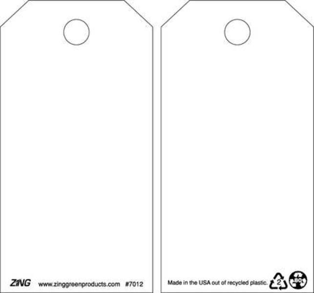 ZING Eco Safety Tag, Blank - White, 5.75Hx3W, 10 Pack