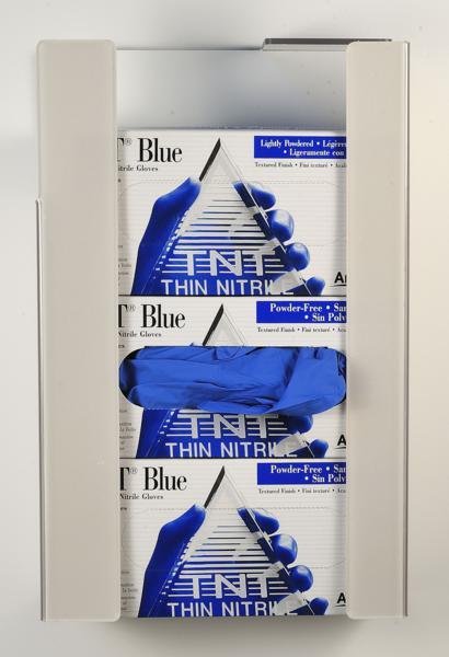 ZING Eco Glove Dispenser, Triple Box, Universal Mount, White, 10.5Lx16Wx4H, Recycled Plastic