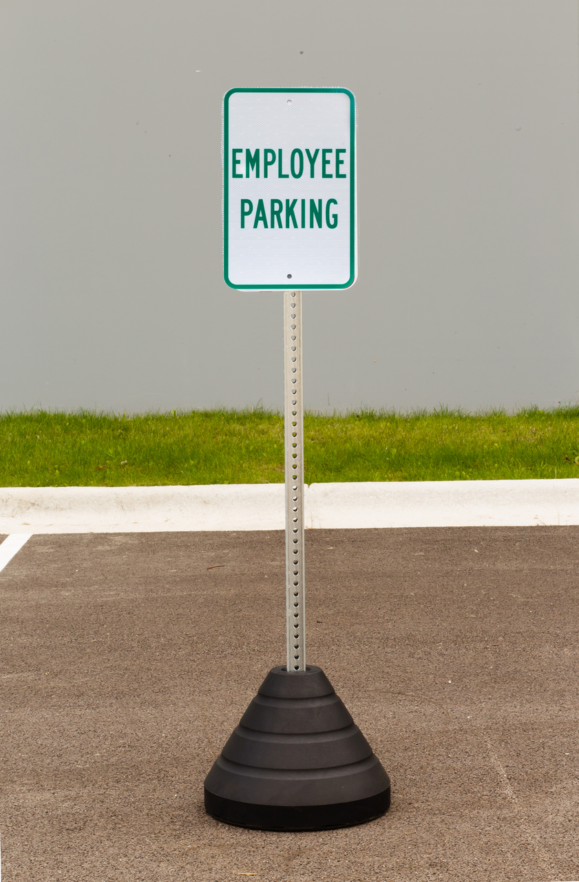 ZING Eco Traffic Sign w/Mounting Post and Base, Speed Limit 20, 24Hx18W, Engineer Grade Prismatic, Recycled Aluminum