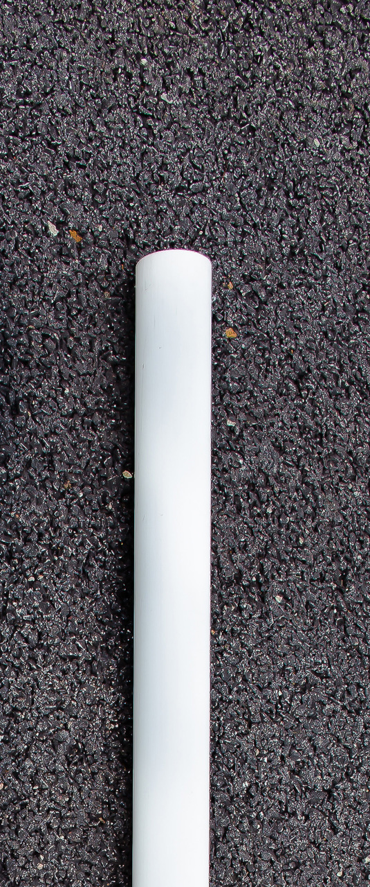 ZING Sign Post Only, PVC, Round, White, 2-3/8"x 5H