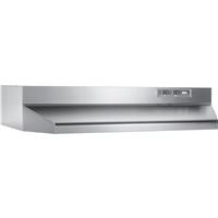 Image of a stainless steel range hood.