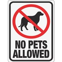 Picture of a no pets allowed sign.