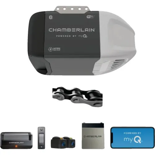 C2212T Chamberlain C2212T 1/2 HP Battery Backup Smart Chain Drive Garage Door Opener C2212T, chain, drive, opener