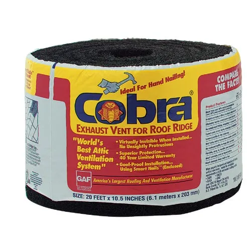 CGRV10520 Cobra 20 Ft. Rolled Ridge Vent