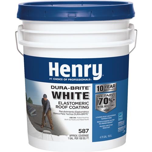HE587046 Henry Dura-Brite White Elastomeric Roof Coating