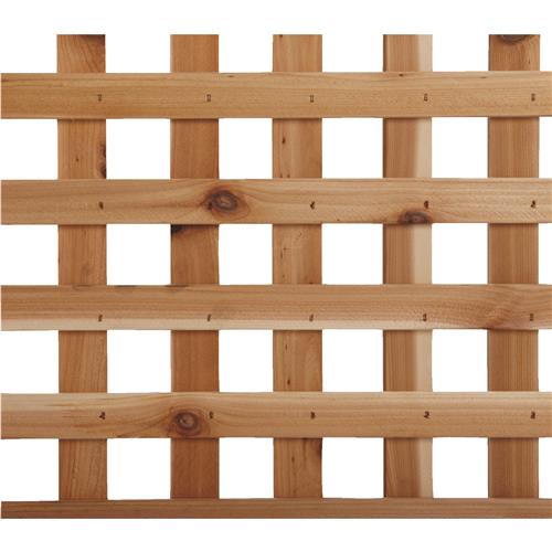 L3130 Real Wood Products Heavy-Duty Privacy Cedar Lattice Panel