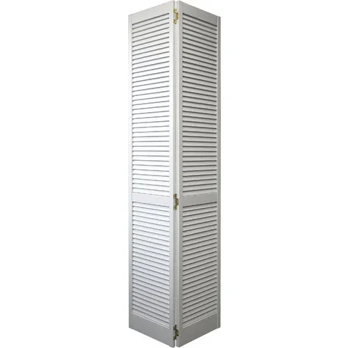 73149 Jeld WenPine Louver/Louver White Primed Bifold Door 73149, bifold, door