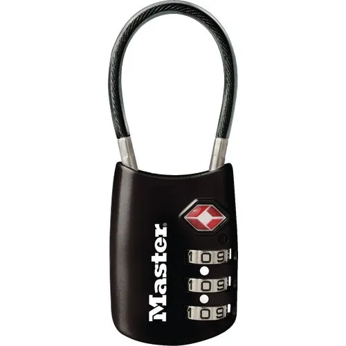 4688D Master Lock Numeric Combination Padlock with Flexible Cable (TSA-Accepted)