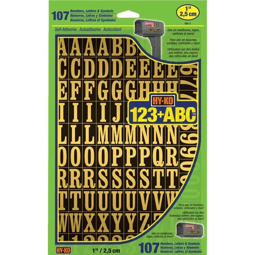MM-6 Hy-Ko Polyester Numbers, Letters & Symbols