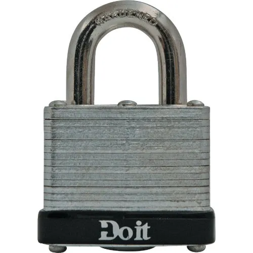 1803KADIB#3266 Do it 1-1/2 In. W. Laminated Steel Keyed Padlock With 3/4 In. Shackle Clearance