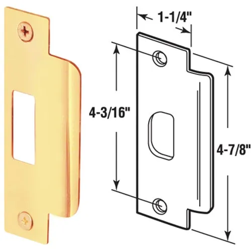U 9428 DEFENDER SECURITY 1-1/4 In. x 4-7/8 In. Lip Strike