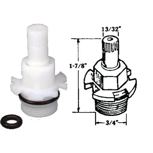P-119C United States Hardware Faucet Stem for Utopia Washerless Tub & Shower Faucet
