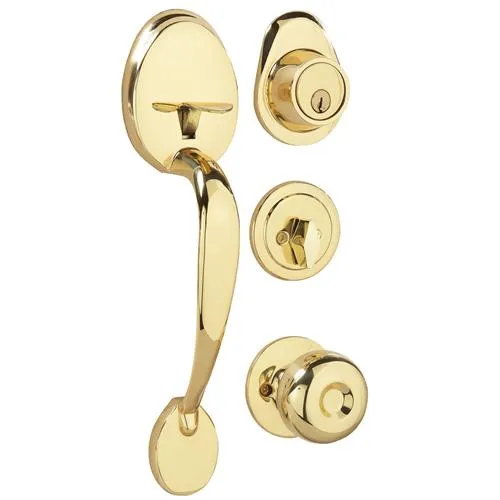 70710/5287BN CP Steel Pro Half Round Handleset