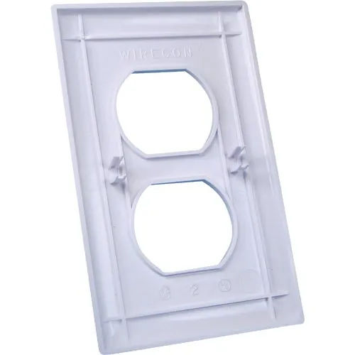 E-163C United States Hardware Electric Receptacle Gang Outlet Wall Plate