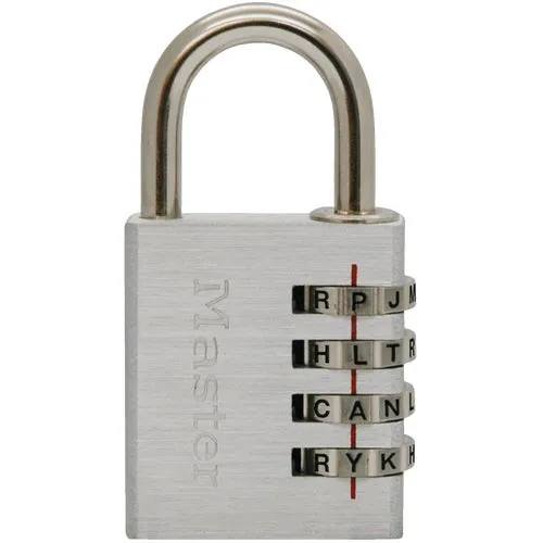 643DWD Master Lock Brushed Aluminum Combination Padlock