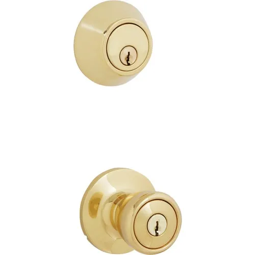 5762/D101SC CP Steel Pro Entry Lockset & Single Cylinder Deadbolt Combo