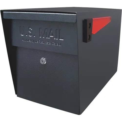 7106 Mail Boss C3 Black Locking Post Mount Mailbox