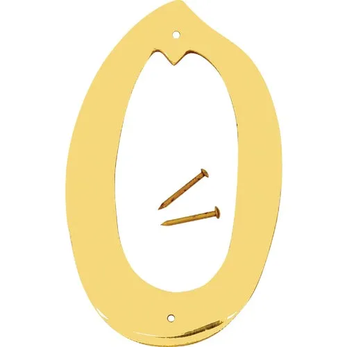 BR-40/0 Hy-Ko 4 In. Solid Brass Decorative House Numbers