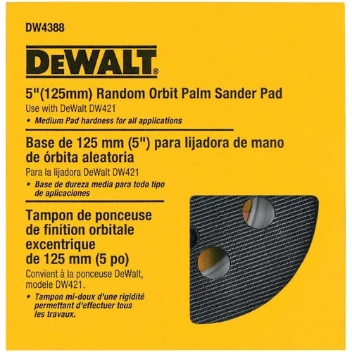 DW4388 DeWalt 8-Hole Hook and Loop Sanding Disc Backing Pad