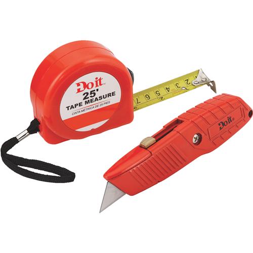 302036 Do it Tape Measure & Utility Knife Combo Tool Set