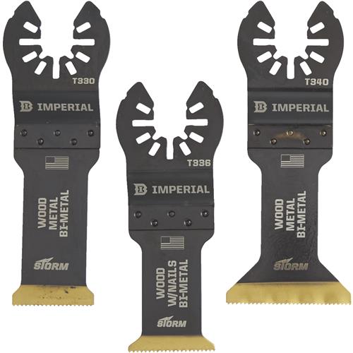 IBOATV-3 Imperial Blades ONE FIT 3-Piece STORM Oscillating Blade Assortment