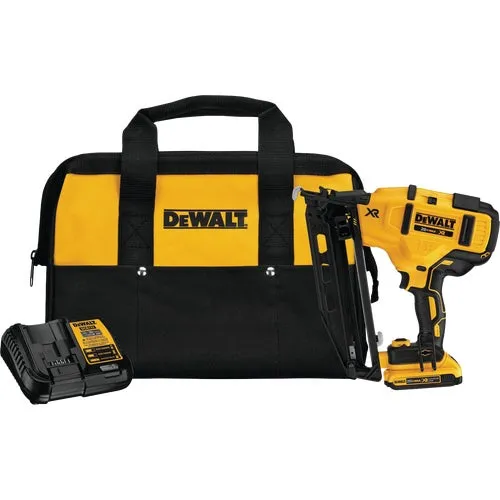 DCN660D1 DeWalt 20V MAX Cordless Angled Finish Nailer Kit