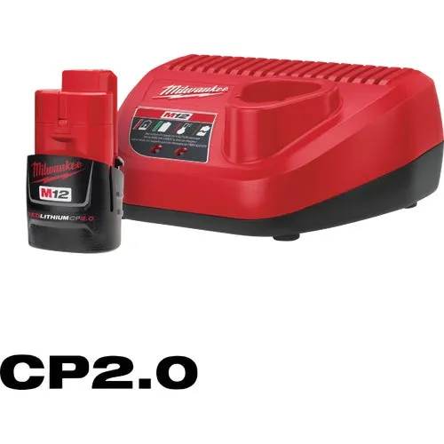 48-59-2420 Milwaukee M12 REDLITHIUM Li-Ion Tool Battery/Charger Starter Kit