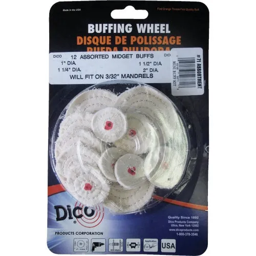 7500026 Assorted Midget Buffing Wheel Set