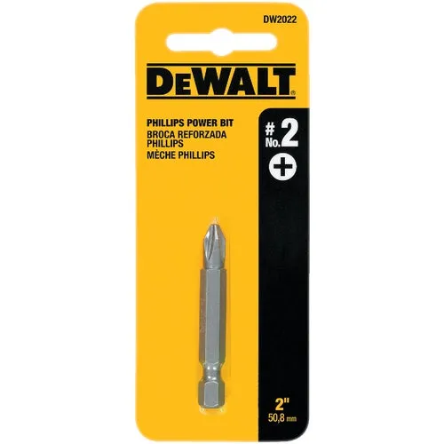 DW2022B No. 2 Power Screwdriver Bit Display