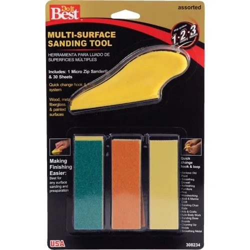 7800004 Do it Best Micro Zip Sander Hand Sanding Kit