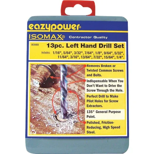 80988 Eazypower 13-Piece Left Hand Drill Bit Set