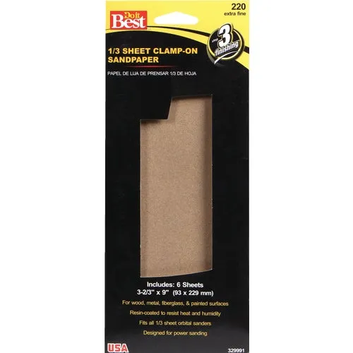 329991GA Do it Best 1/3 Sheet Aluminum Oxide Power Sanding Sheet