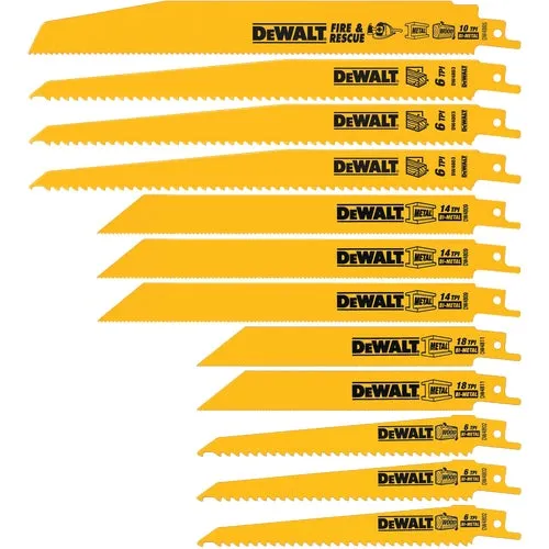 DW4892 DeWalt 12-Piece Reciprocating Saw Blade Set blade, DW4892, reciprocating, saw, set