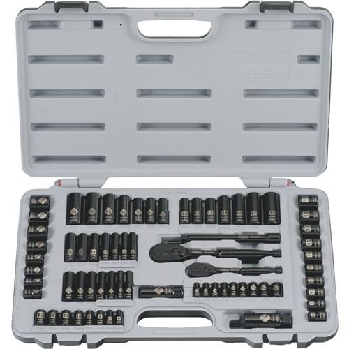 92-824 Stanley 69-Piece Black Chrome SAE/Metric Socket Set