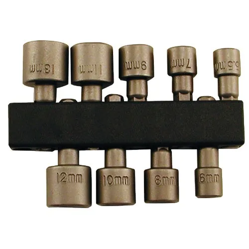 39522 Best Way Tools 9-Piece Metric Nutdriver Bit Set