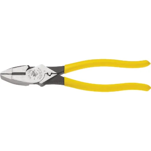 D213-9NECR Klein Journeyman High-Leverage Linesman Pliers with Crimping Die
