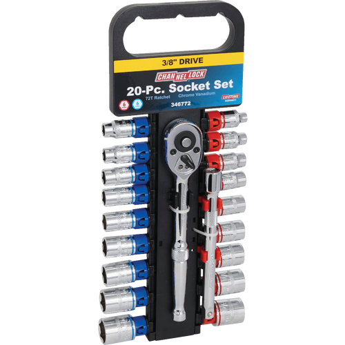 346772 Channellock 20-Piece 3/8 In. Drive SAE/Metric Socket Set