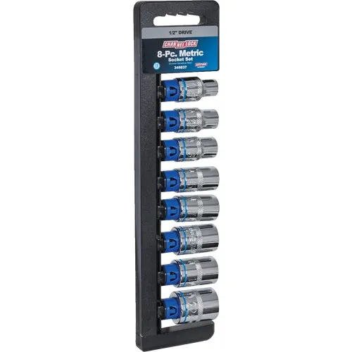 346837 Channellock 8-Piece 1/2 In. Drive Metric Socket Set