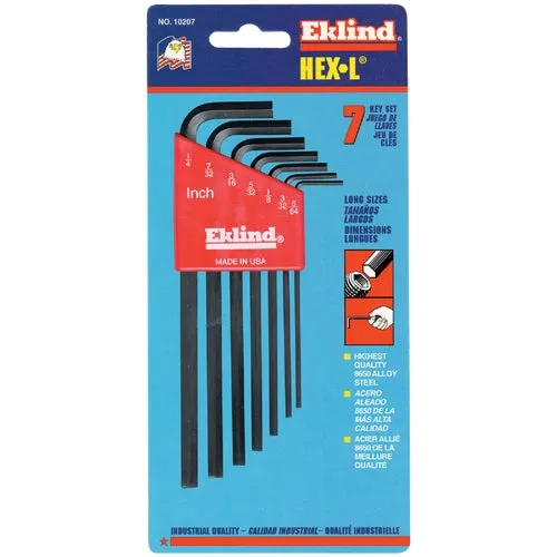 10207 Eklind 7-Piece Long Arm Hex Key Set