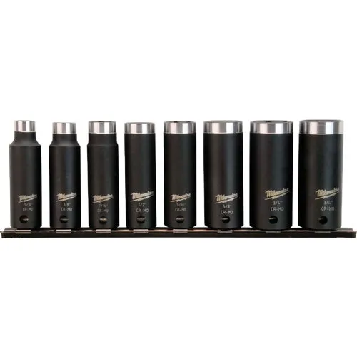 49-66-7024 Milwaukee SHOCKWAVE 8-Piece 3/8 In. Drive Deep Impact Driver Set