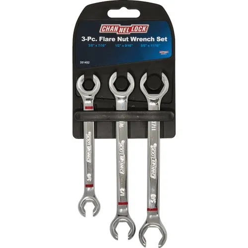 351452 Channellock 3-Piece Flare Nut Wrench Set