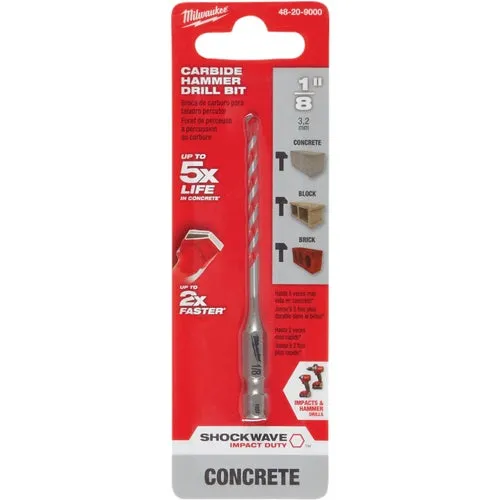 48-20-9000 Milwaukee Shockwave Carbide Masonry Drill Bit
