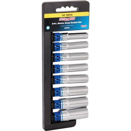 366978 Channellock 8-Piece 3/8 In. Drive Deep Metric Socket Set