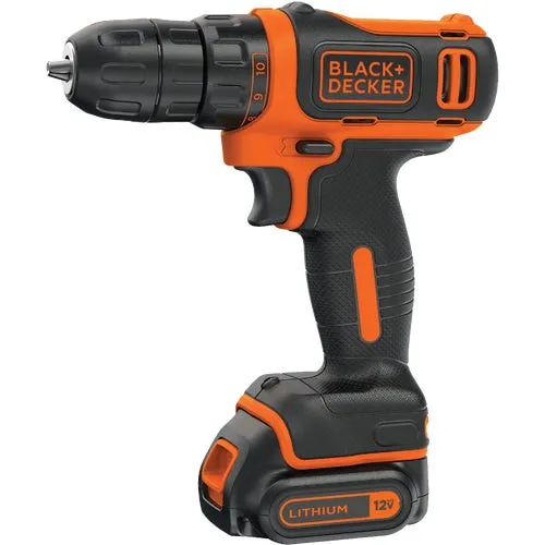 BDCDD12C Black & Decker 12V MAX Lithium-Ion Cordless Drill Kit